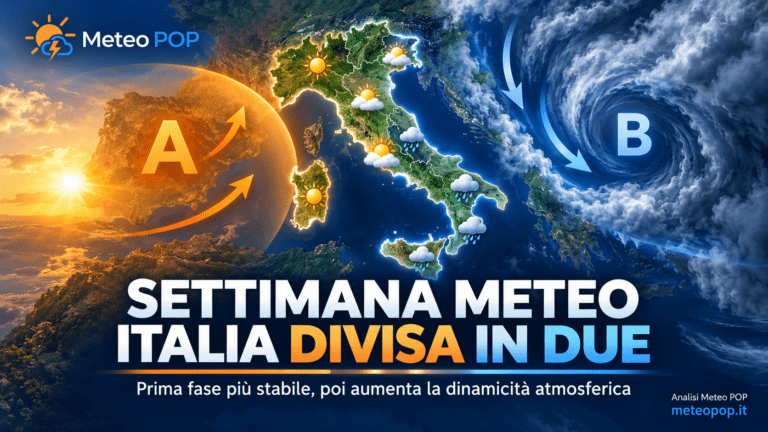 Meteo Italia, settimana divisa in due: stabilità iniziale, poi cresce la dinamicità atmosferica
