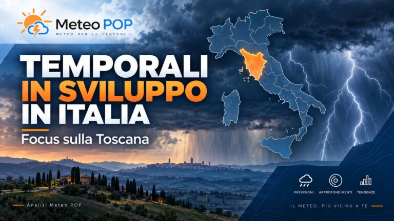 Temporali in arrivo sull’Italia: peggiora al Nord, poi attenzione alla Toscana