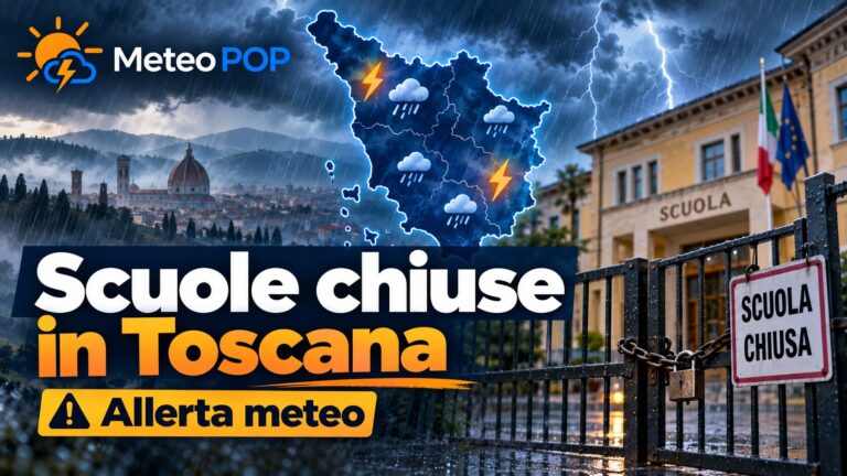 Allerta meteo in Toscana: scuole chiuse giovedì 8 ottobre, l’elenco aggiornato