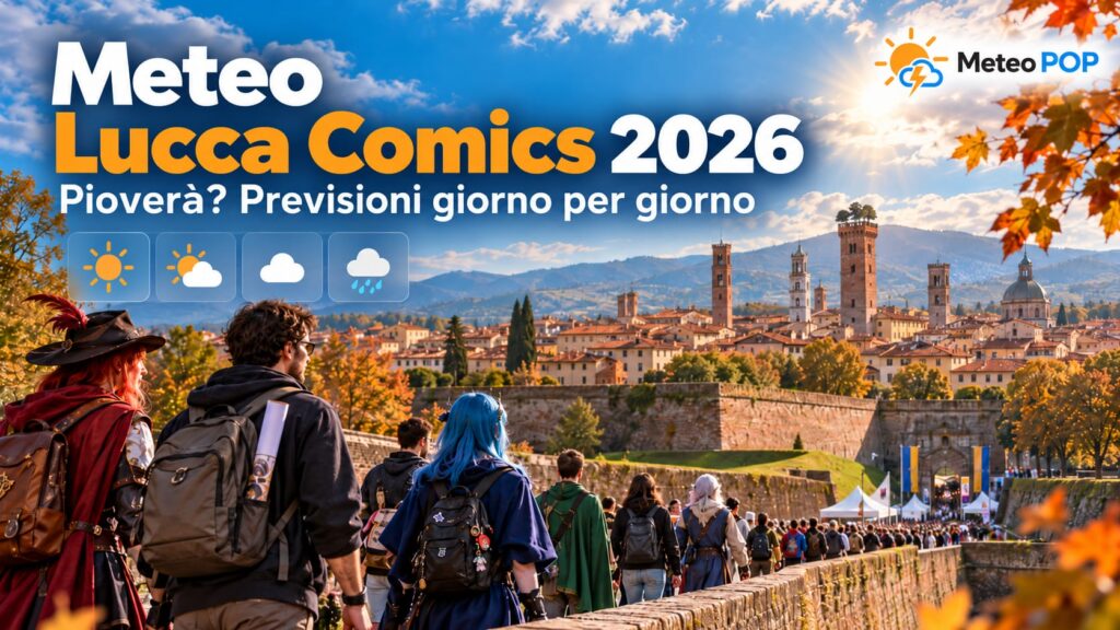 Meteo Lucca Comics 2026: pioverà? Previsioni giorno per giorno